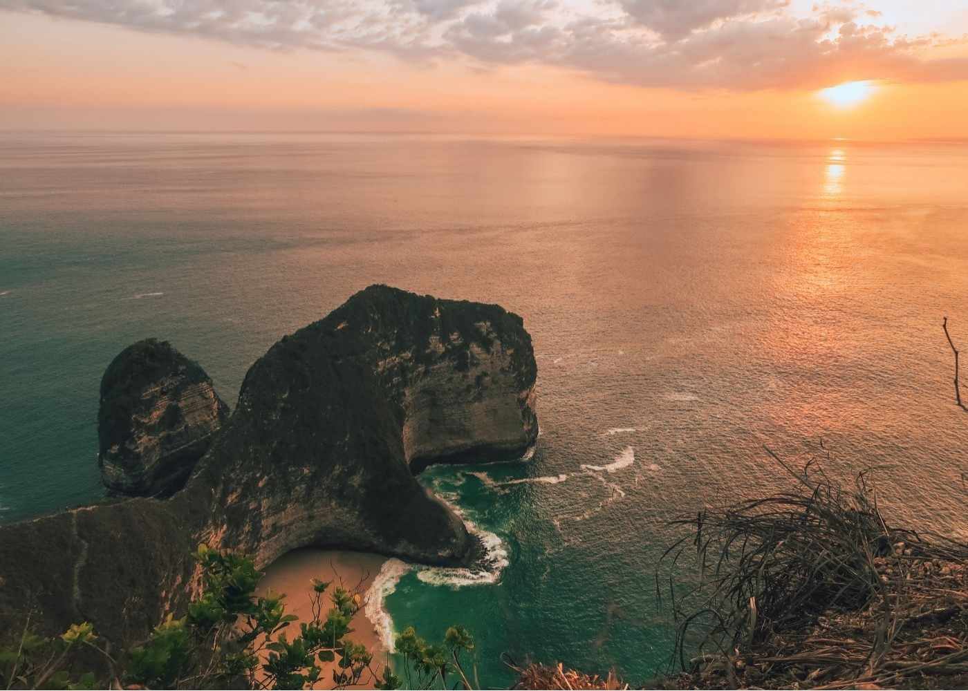 Nusa Penida falaise Kelingking Beach vue
